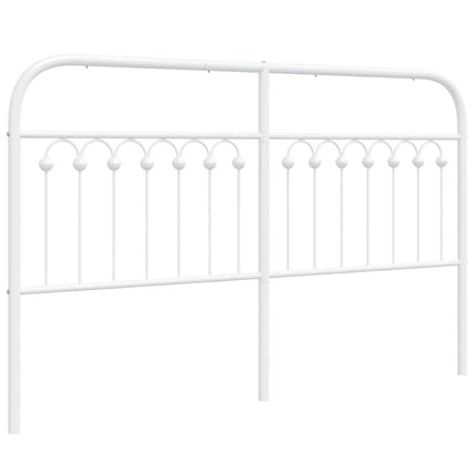Metal Headboard White 160 cm