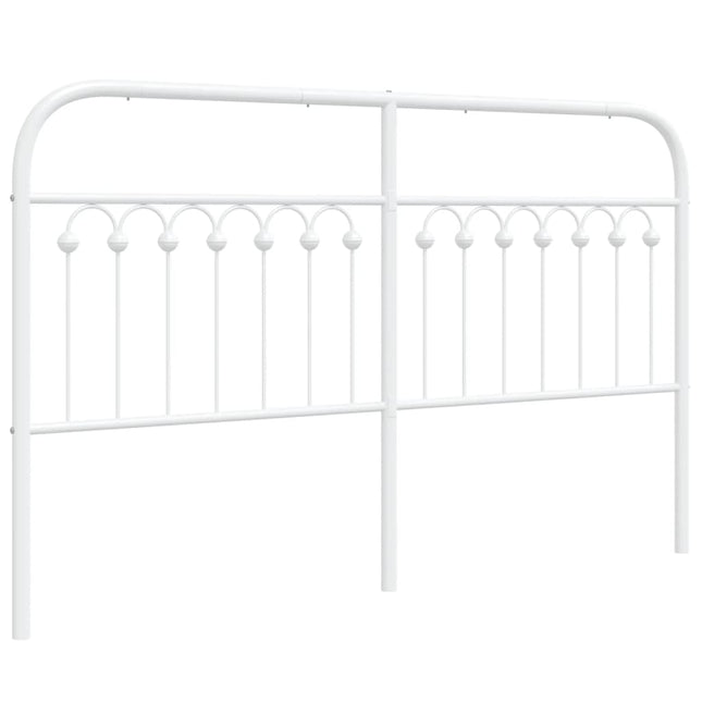 Metal Headboard White 160 cm