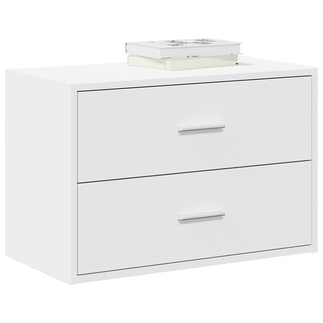 Cabinet with 2 Drawers White 60x31x40 cm Engineered Wood