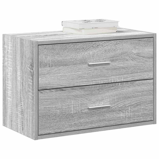 Cabinet with 2 Drawers Grey Sonoma 60x31x40 cm Engineered Wood