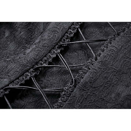 Dark in Love Felicity Gothic Lacey Zip Up Tailcoat Shirt