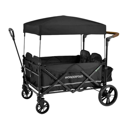 Wonderfold X4R Push and Pull Quad Stroller Wagon - Black