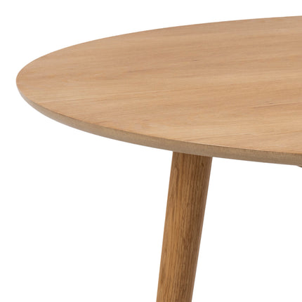 Nagano Round Dining Table in Oak Included 4 Ida Dining Chair in Oak