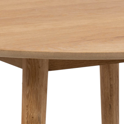 Nagano Round Dining Table in Oak Included 4 Ida Dining Chair in Oak