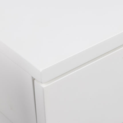 Ashlan 1 Drawer Wall Mounted Square Bedside Table in White