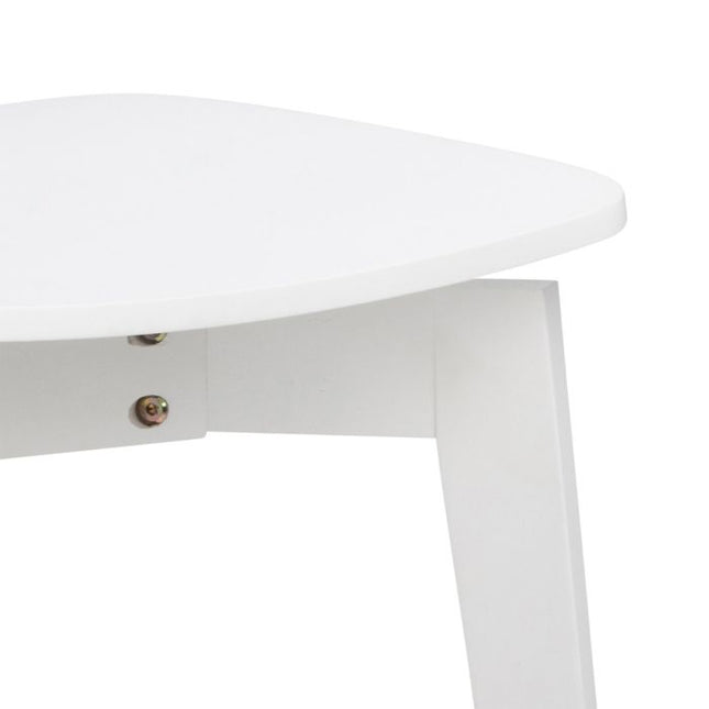 Roxby Square Dining Table in White Included 2 Roxby Dining Chair in White