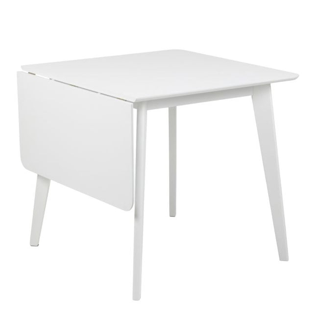 Roxby Square Dining Table in White Included 4 Roxby Dining Chair in White