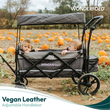Wonderfold X2R Push & Pull Quad Stroller Wagon - Sapphire Navy
