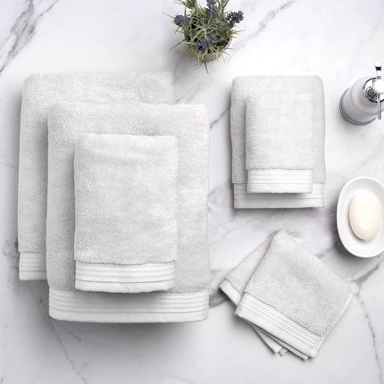 Welhome Madison Grey Towel Set | 6 Pieces | Softer & Lofter Wash After Wash | 2 Bath Towels - 2 Hand Towels - 2 Washcloths | Lightweight Quick Dry |