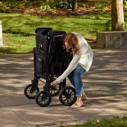 Wonderfold W4 Luxe Pro Stroller Wagon - Jet Black