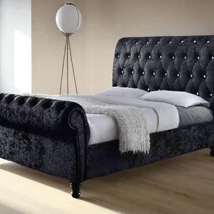 The Sleigh Bed Frame: UK Chesterfield Bed Frames