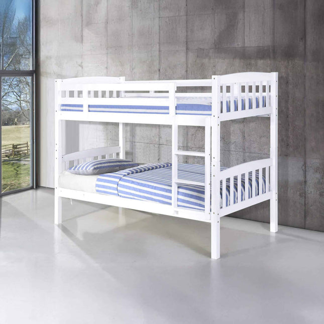 Ashbrook Solid Wood Bunk Bed White