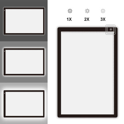23W 12V LED Three Level of Brightness Dimmable A2 Acrylic Copy Boards Anime Sketch Drawing Sketchpad, EU Plug, EU Plug