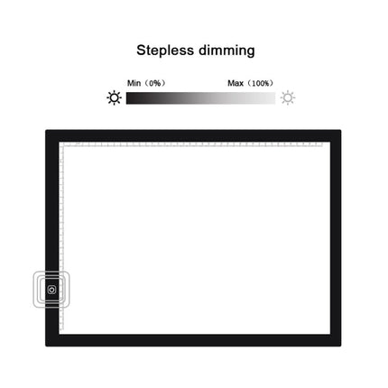 A3 8W 5V LED USB Three Level of Brightness Dimmable  Acrylic Scale Copy Boards Anime Sketch Drawing Sketchpad with USB Cable, Three Level of Brightness Dimmable with USB Cable & Power Adapter