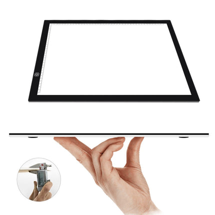 A3 8W 5V LED USB Stepless Dimming Acrylic Scale Copy Boards Anime Sketch Drawing Sketchpad with USB Cable & Power Adapter, Stepless Dimming with USB Cable & Power Adapter