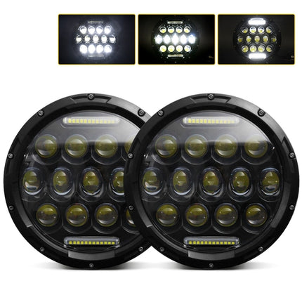 2 PCS 7 inch DC10-48V 36W 6000K Harley Motorcycle Headlight with 12 SMD-5630-LED Lamps and 12 Crystal Lamp Beads, DC10-48V 36W 6000K