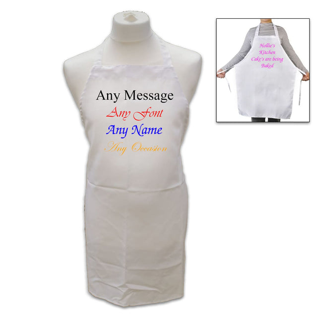 Personalised White Adult Apron