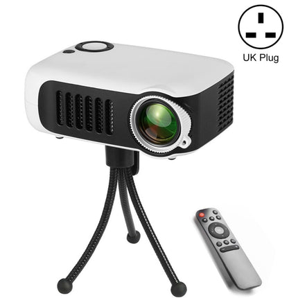 A2000 Portable Projector 800 Lumen LCD Home Theater Video Projector, Support 1080P, UK Plug, UK Plug