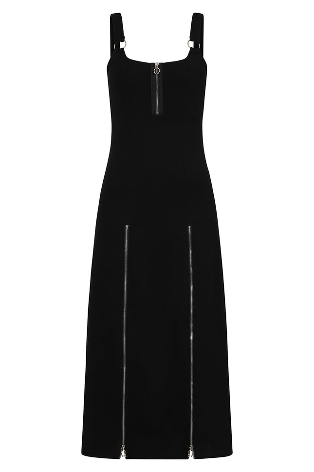 Banned Apparel Malvolia Zipped Midi Dress