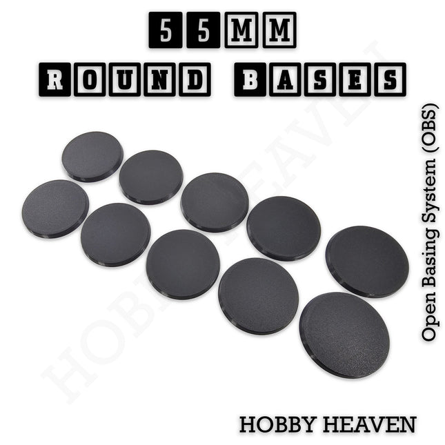 55mm Round Textured Bases 3d Printed Infinty Compatible