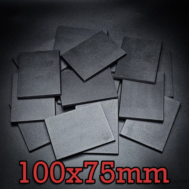 100x75mm Rectangle Plain Plastic Bases 3d Print