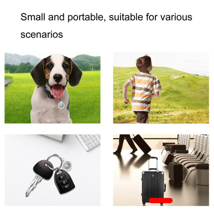 All-inclusive Clear Crystal Shockproof Protective Cover Case with Keychain Hook Loop, For AirTag 2nd Gen / AirTag 1st Gen