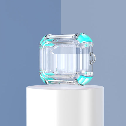 Anti-drop Transparent PC Two-color Earphone Protective Case with Hanging Loop for AirPods 3