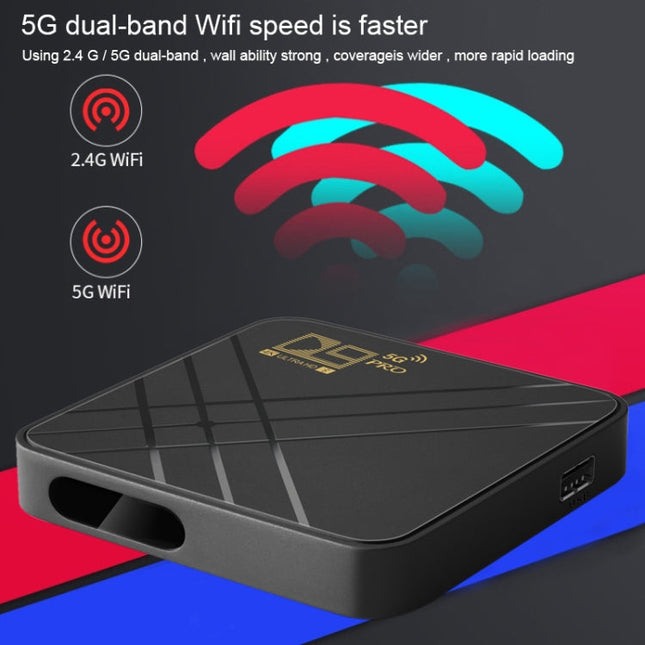 D9 PRO 2.4G/5G WIFI 4K HD Android TV Box, Memory:1GB?(UK Plug)
