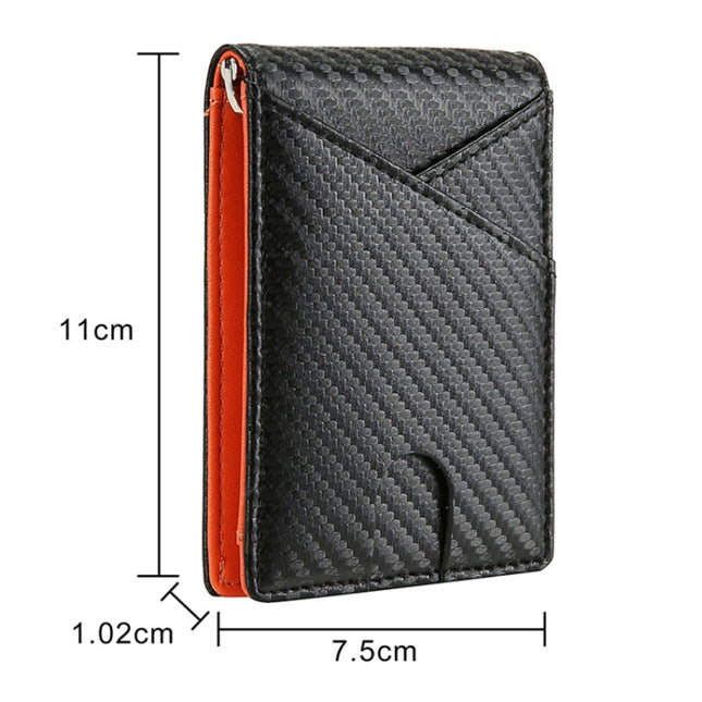 W2108A1 RFID Carbon fiber Business Wallet For Men(Black)