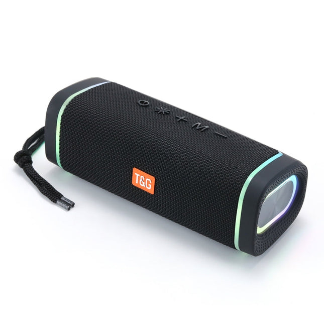 T&G TG375 Outdoor Portable LED Light RGB Wireless Bluetooth Speaker Subwoofer(Black)
