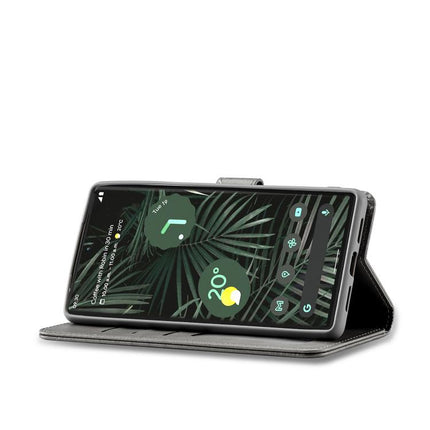 For Google Pixel 6a LC.IMEEKE Calf Texture Flip Leather Phone Case(Grey)