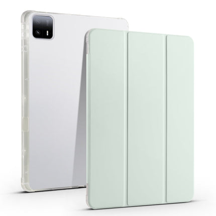 3-fold Clear TPU Smart Leather Tablet Case with Pen Slot, For Xiaomi Pad 6S Pro, For Xiaomi Pad 6 Max 14