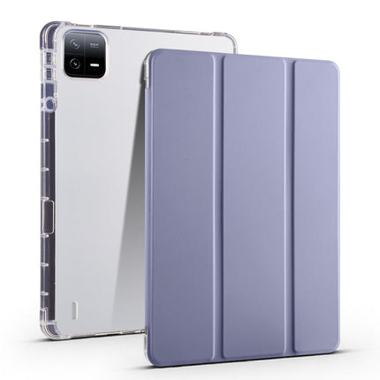 3-fold Clear TPU Smart Leather Tablet Case with Pen Slot, For Xiaomi Pad 6S Pro, For Xiaomi Pad 6 Max 14