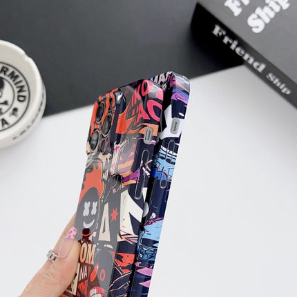 For iPhone 11 Painted Pattern Precise Hole PC Phone Case(Abstract Flower)