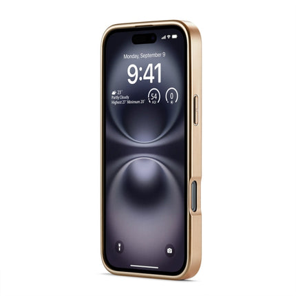 For iPhone 16 Fierre Shann Python Texture Electroplating PU Phone Case(White)