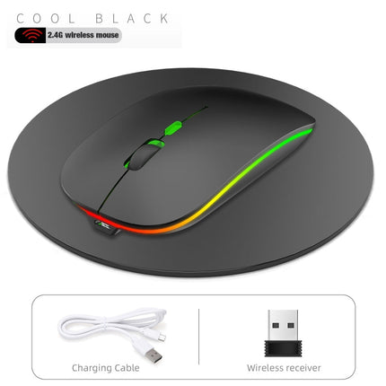 HXSJ M40 2.4GHZ 800,1200,1600dpi Third Gear Adjustment Colorful Wireless Mouse USB Rechargeable