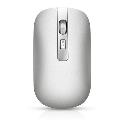 HXSJ M50 2.4GHZ 800,1200,1600dpi Three Gear Adjustment Dual-mode Wireless Mouse USB + Bluetooth 5.1 Rechargeable(Silver)