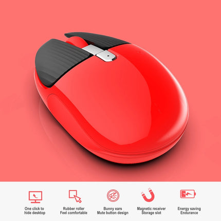 HXSJ M106 2.4GHZ 1600dpi Single-mode Wireless Mouse USB Rechargeable