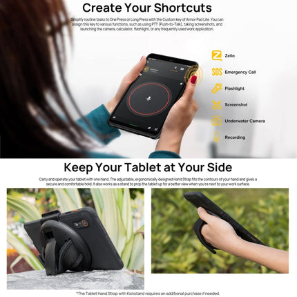 [HK Warehouse] Ulefone Armor Pad Lite Rugged Tablet PC, 3GB+32GB, 8.0 inch Android 13 MediaTek MT8766 Quad Core(Black)
