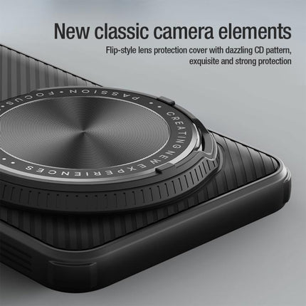 NILLKIN Black Mirror Prop CD Texture Mirror Precise Hole MagSafe Magnetic Phone Case