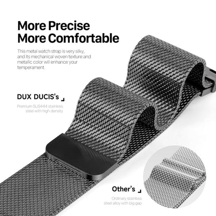 For Apple Watch SE 2022 44mm DUX DUCIS Milanese Pro Series Stainless Steel Watch Band(Black)