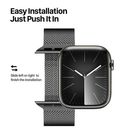 For Apple Watch SE 2022 44mm DUX DUCIS Milanese Pro Series Stainless Steel Watch Band(Black)