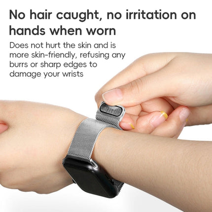 For Apple Watch SE 2022 44mm ZGA Milanese Magnetic Metal Watch Band(Silver)