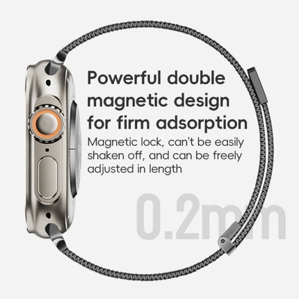For Apple Watch SE 2022 44mm ZGA Milanese Magnetic Metal Watch Band(Silver)