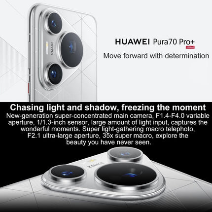 HUAWEI Pura 70 Pro+, 16GB+512GB, Screen Fingerprint Identification, 6.8 inch HarmonyOS 4.2 Kirin 9010 Octa Core up to 2.3GHz, NFC, OTG, Not Support Google Play(White)