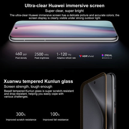 HUAWEI Pura 70 Pro+, 16GB+512GB, Screen Fingerprint Identification, 6.8 inch HarmonyOS 4.2 Kirin 9010 Octa Core up to 2.3GHz, NFC, OTG, Not Support Google Play(White)