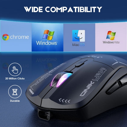 ONIKUMA CW917 RGB 4800DPI Dual Mode Wired + 2.4GHz Wireless Mouse(Black)