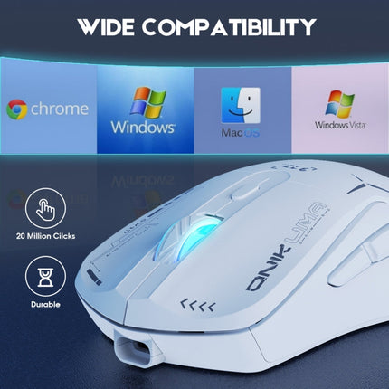 ONIKUMA CW917 RGB 4800DPI Dual Mode Wired + 2.4GHz Wireless Mouse(White)