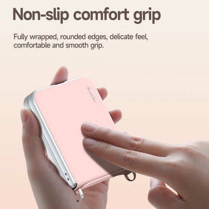 For Samsung Galaxy Z Flip6 / Flip7 FE SULADA Skin Feel Liquid Leather Phone Case with Strap(Black)