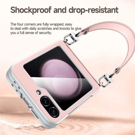 For Samsung Galaxy Z Flip6 / Flip7 FE SULADA Skin Feel Liquid Leather Phone Case with Strap(Black)